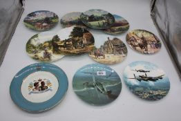 A quantity of Bradex wall plates 'Lancaster over Windsor', 'Out of the Sun', etc.