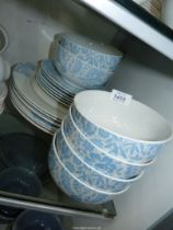 Portmeirion Studio 'Hide and Seek' dinner set to include; six dinner plates, side plates and bowls.