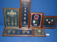 A framed 'Windsor' Pennies, and The Great Britain Silver collection, British Sterling collection,