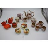 A small quantity of china including Samurai part coffee set (some damage),