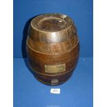 A set of stacking game peg Score Boards in the form of a barrel, 10 3/4" high.