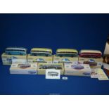 Six Corgi Classic Burlingham Seagul coaches in different colourways, boxed.