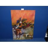 An early 20th century Oil painting of historical military scene, signed Forbes.