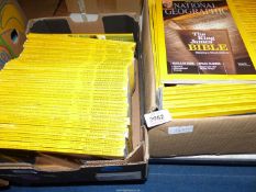 Two boxes of National Geographic magazine,