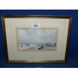 A framed and mounted Watercolour depicting a Thames view, signed Ashton Cannell, 13 1/4" x 10".