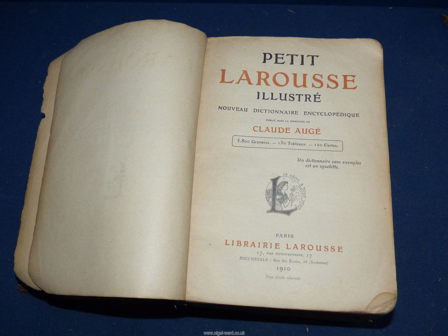 A Petit Larousse Illustre by Claude Auge, Librairie Larouse, Paris 1910. a/f. - Image 4 of 4