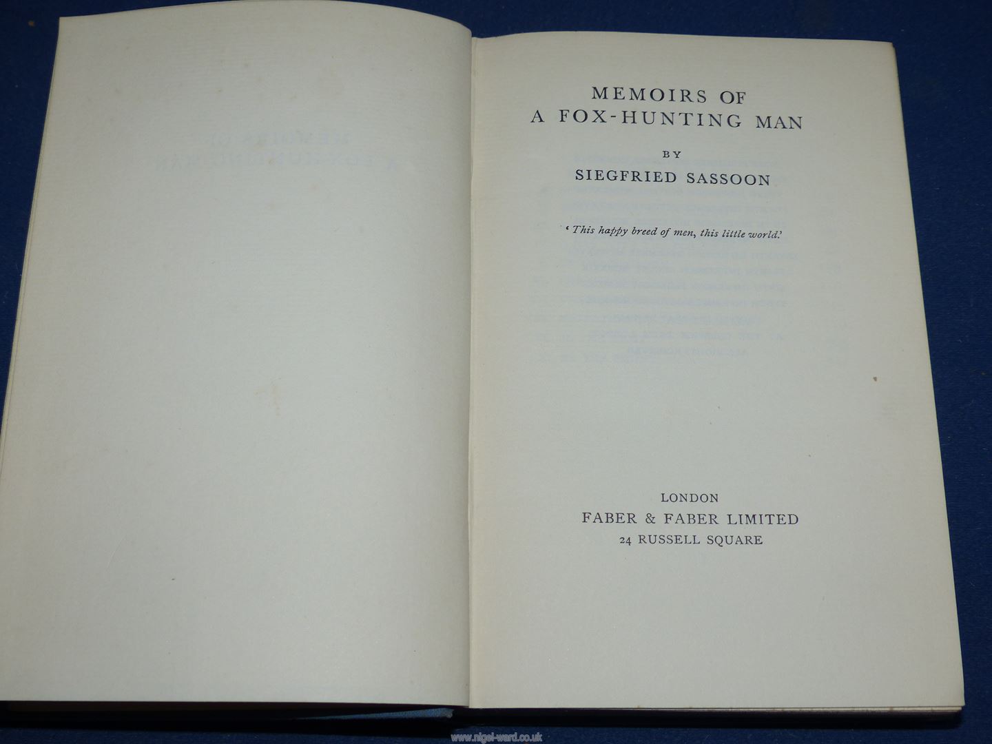 A small collection of works by Siegfried Sassoon including Memoirs of a Fox-Hunting Gentleman - Image 11 of 29