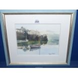 A framed Watercolour titled verso "Coombe Creek" nr.