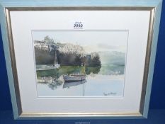 A framed Watercolour titled verso "Coombe Creek" nr.