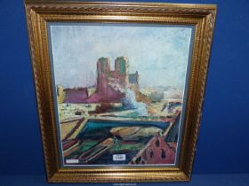 A large gilt framed Print of Notre Dame after Matisse, 18 1/2'' x 21 1/4''.