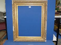 A gilt coloured picture frame, overall size 27" x 33 1/2",