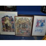 Three framed Prints "St.