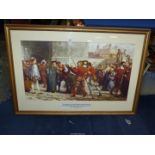 A large framed Print "The Meeting of Sir Thomas More with his daughter after his sentence of Death