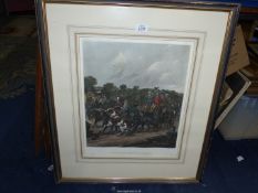 A large framed and mounted H. Alken Print titled 'Returning from the Derby', 24 1/4" x 28 1/2".