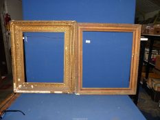 Two picture frames (a/f); 1. Overall size 22 1/2" x 26 1/4" with aperture 15" x 19". 2.