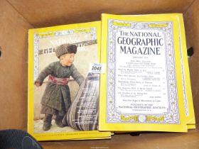 A box of Geographical magazines from the 1950's onwards.