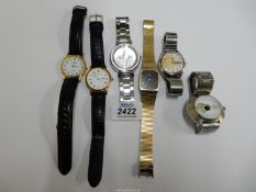 Six quartz movement gentlemen's Wristwatches including Citron (running at the time of lotting),