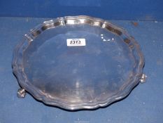 A Silver footed card Tray, Chester 1936, makers S. Blankeysee & Son Ltd., made for S.D. Neill Ltd.
