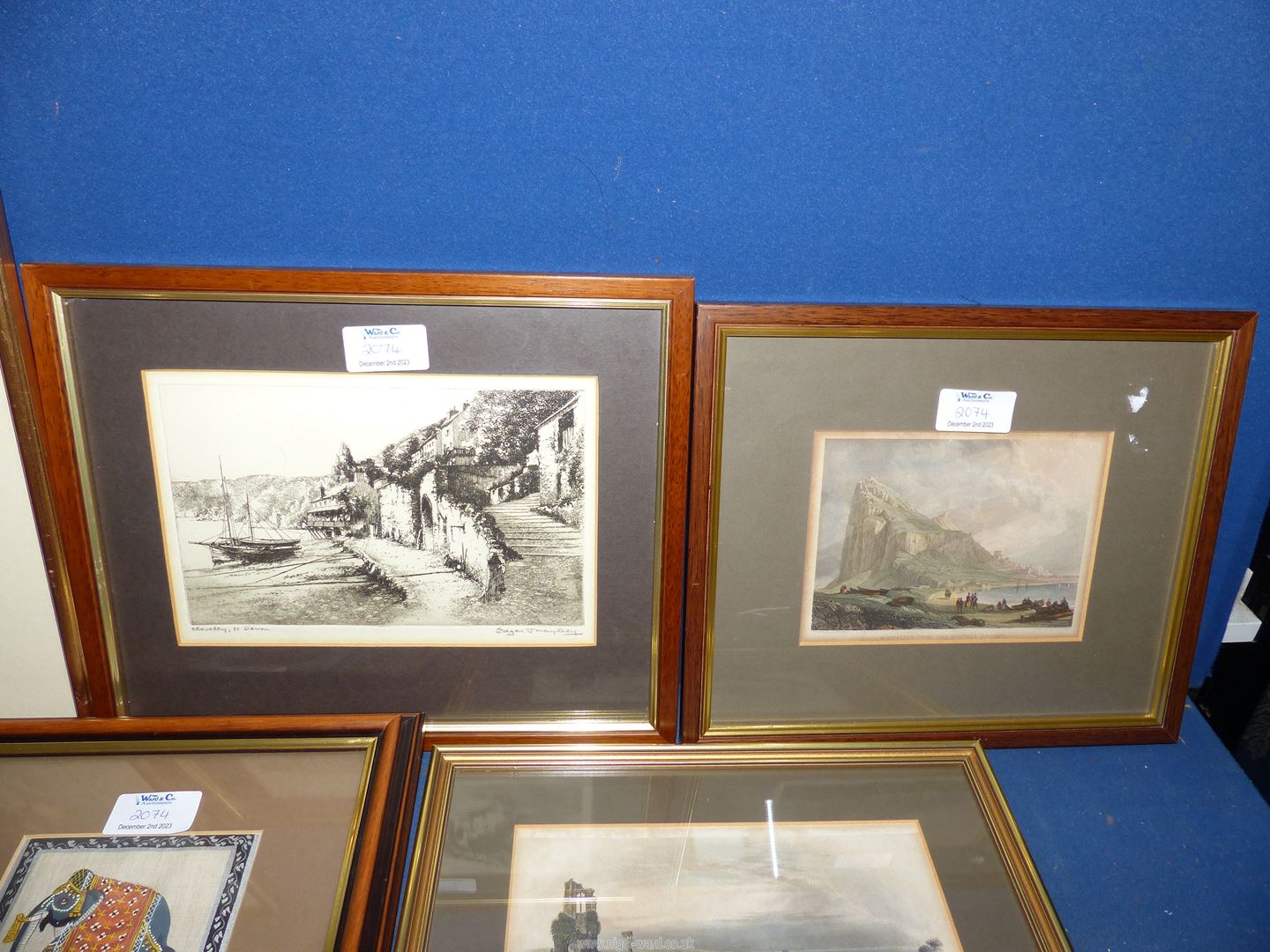 A quantity of Prints and engravings to include 'Gibraltar from The Neutral Ground' engraved by J.C. - Image 2 of 3