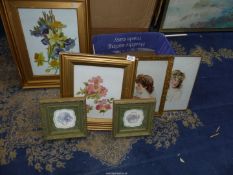 A quantity of Oil paintings to include still life, two female portraits etc.