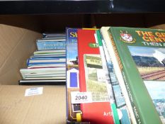 Two boxes of railway related books including British Steam North of the Border,