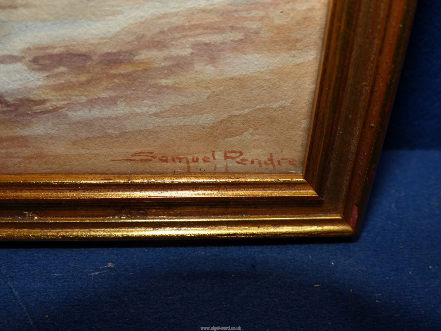 A small framed Watercolour titled Bognor and Selsea, signed lower right Samuel Pendred (?), - Image 2 of 2