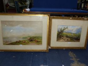 Thomas Wainwright 1815-1887 "Cattle" and "Sheep", two Lithographs in original frames, a/f.