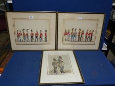 Three framed and mounted Military Prints to include;