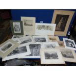 A quantity of mainly 19th century engravings including Ancient Rome, the Parthenon, Middle East,