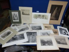 A quantity of mainly 19th century engravings including Ancient Rome, the Parthenon, Middle East,