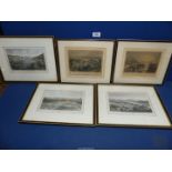 A quantity of Engravings to include; Linz, Vienna, Salzburg, Bristol and Clew Bay from Westport.