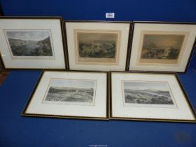 A quantity of Engravings to include; Linz, Vienna, Salzburg, Bristol and Clew Bay from Westport.