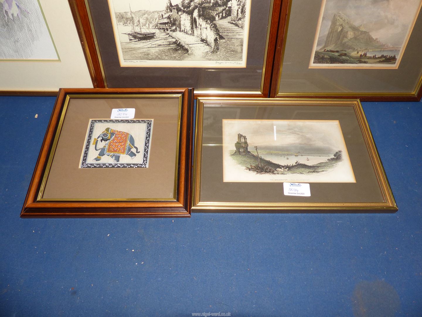 A quantity of Prints and engravings to include 'Gibraltar from The Neutral Ground' engraved by J.C. - Image 3 of 3