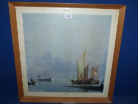 A National Gallery framed Print titled 'Dutch Vessels' by Hendrick Dubbels.