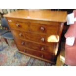A Victorian Mahogany two over three chest of drawers