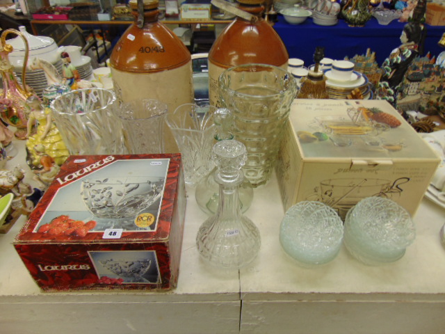 A collection of glassware