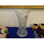 A large cut glass vase a.