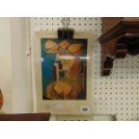 A rare Picasso signed proof print, Seated woman on mirror chair, 1941, 28.5 x 19.