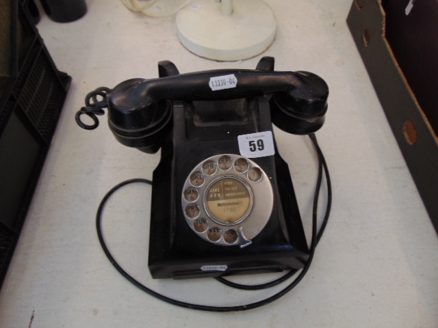 An old Bakelite telephone