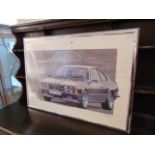 A framed limited edititon BMW print