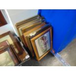 Eleven assorted framed prints