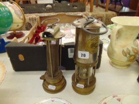Two Miners lamps,