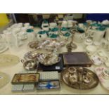 A qty of assorted Silver plate