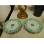 Nine porcelain plates