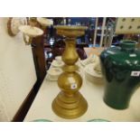 A brass candlestick