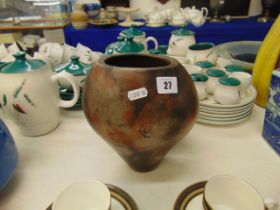An art pottery vase
