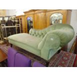 A 19th century upholstered Chaise lounge