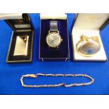 A Rotary watch, costume necklace,