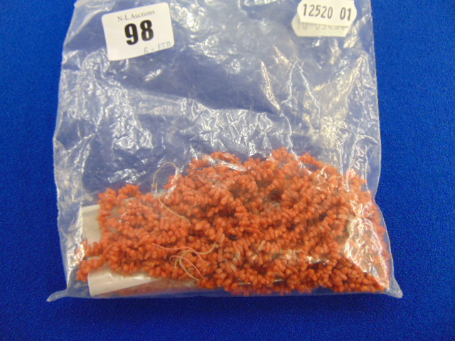 A partial Coral necklace, with spare loose Coral etc.