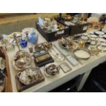 A qty of assorted Silver plate